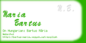 maria bartus business card